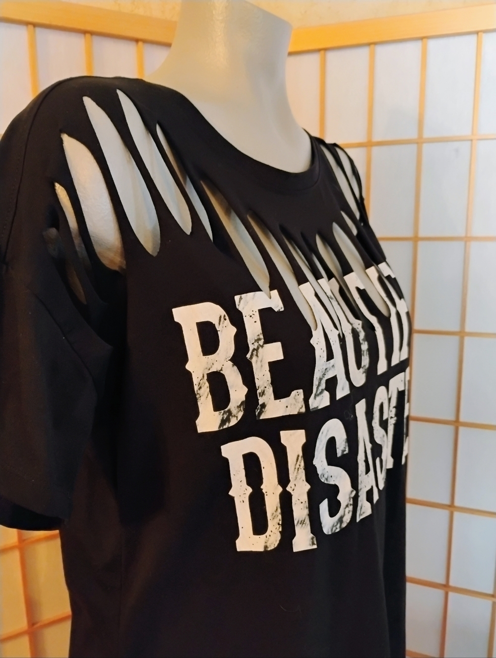 Beautiful Disaster T Shirt, Lg - Picture 7 of 9